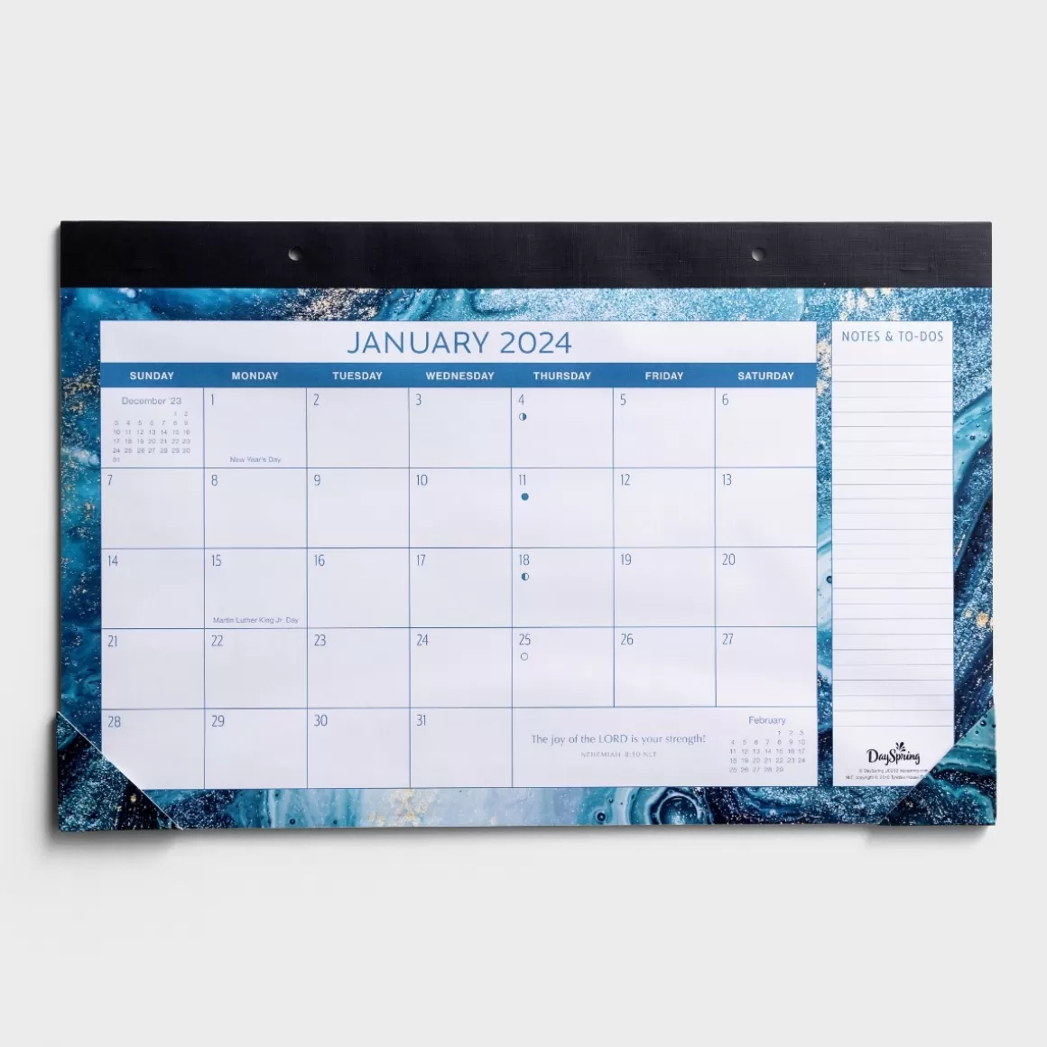 DaySpring Calendars & Planners>2024 Blue Marble Deskpad Calendar - Desk Blotter