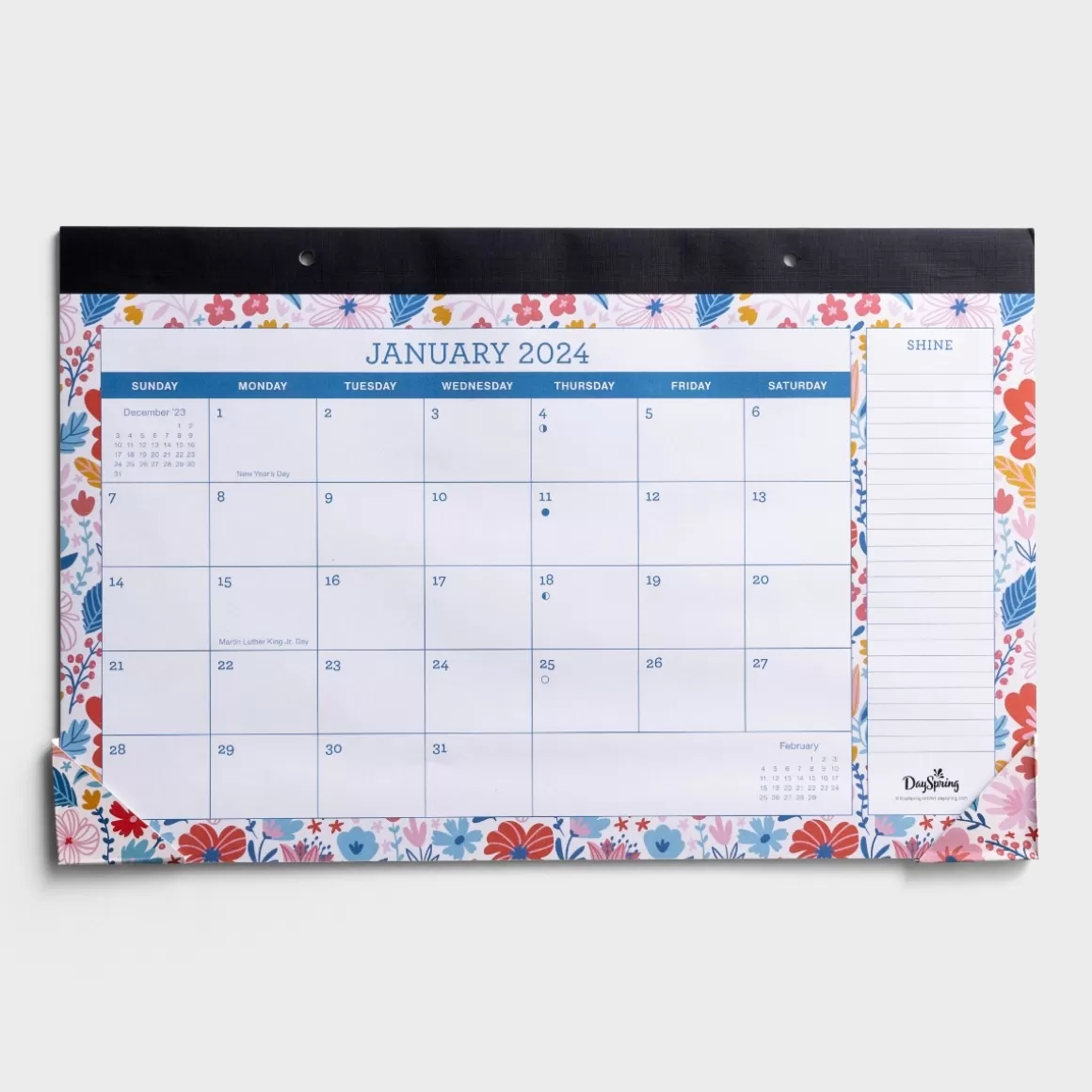 DaySpring Calendars & Planners>2024 Floral Desk Pad Calendar