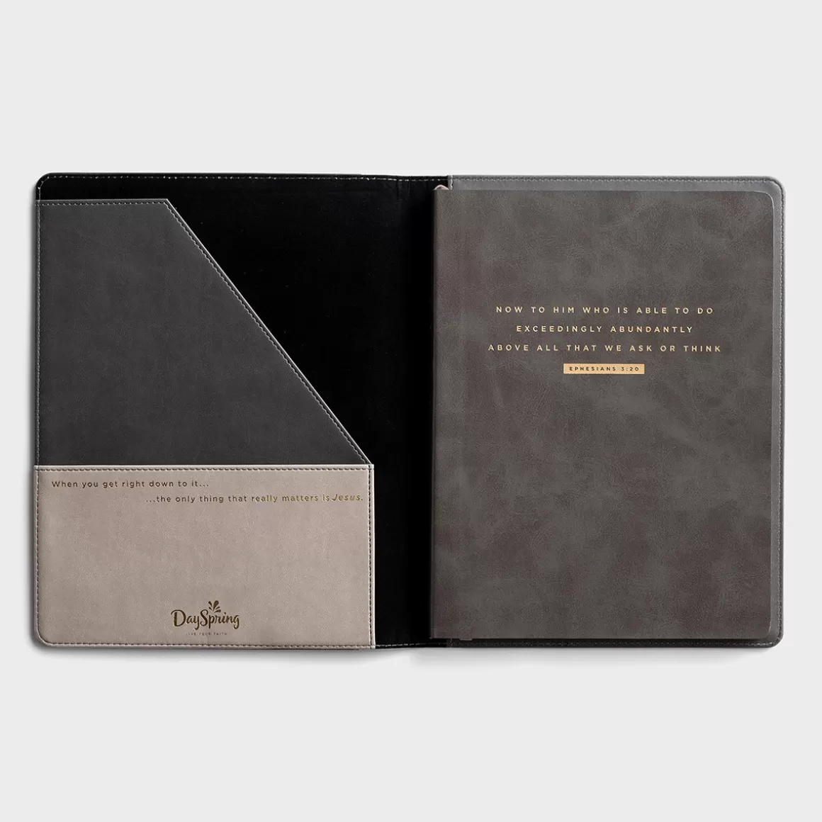 DaySpring Journals & Notebooks | Gifts for Him>Above All - Executive Portfolio & Journal - Gray