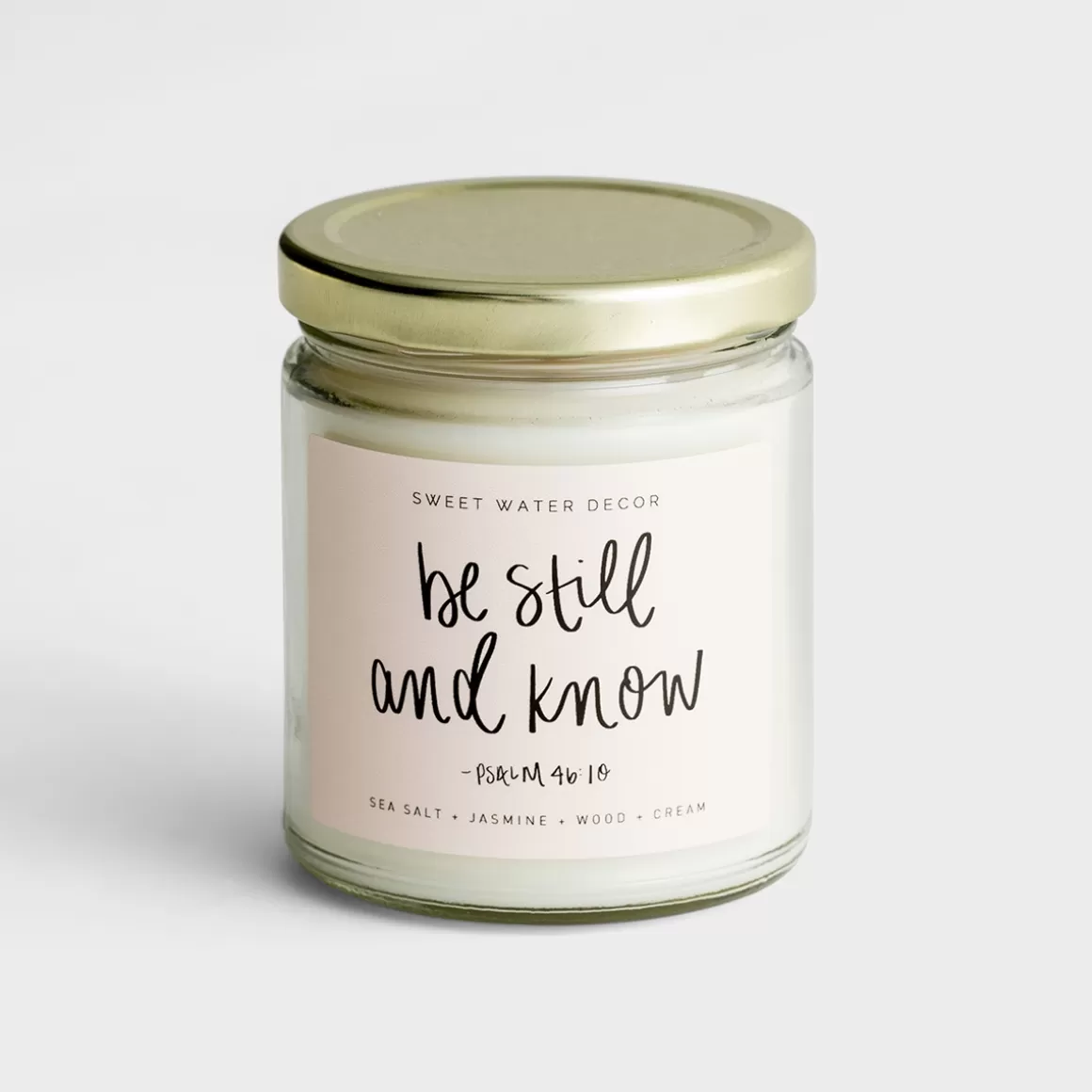 DaySpring Candles | Difficult Times>Be Still - Sea Salt + Jasmine + Wood + Cream - Soy Candle