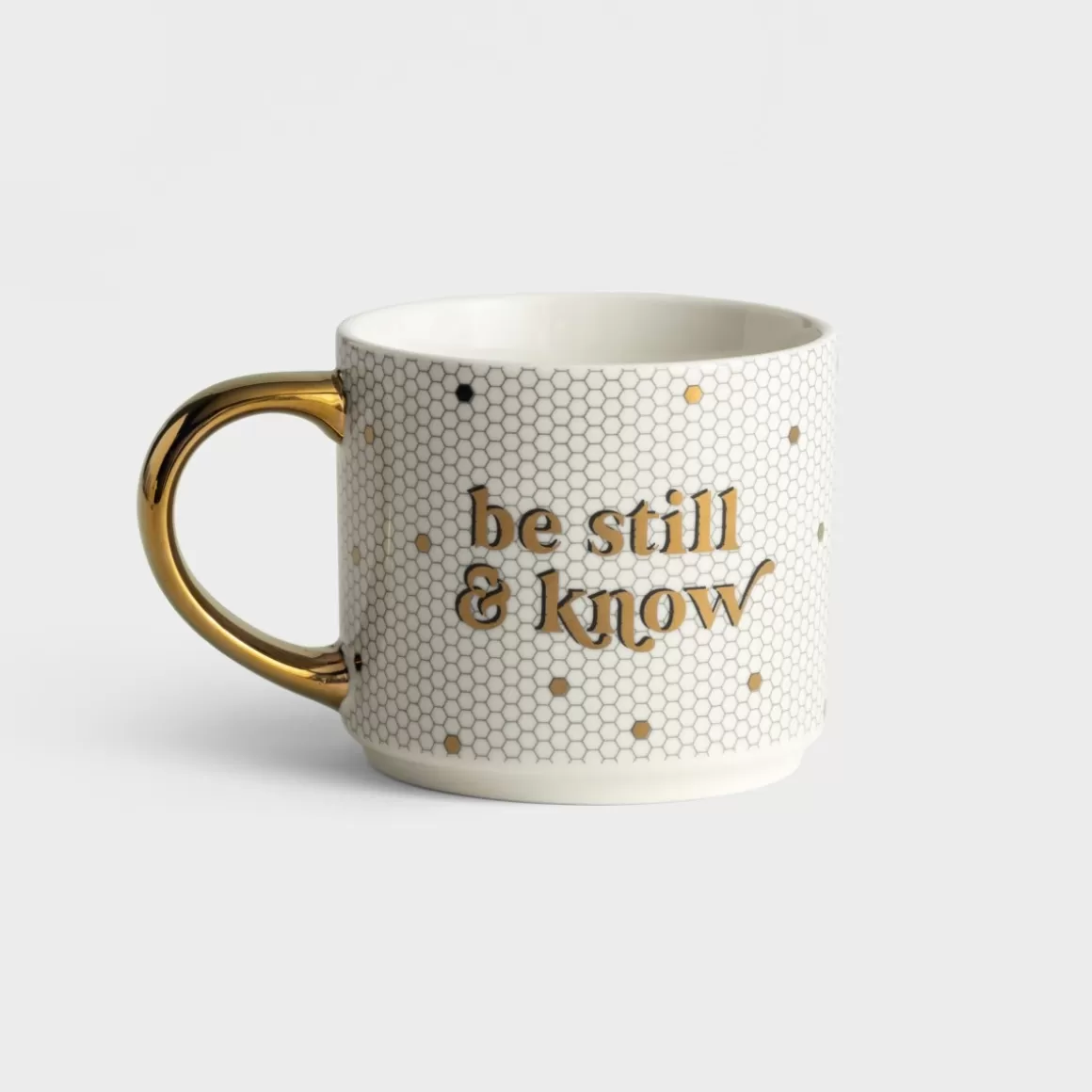 DaySpring Mugs & Drinkware | Mugs & Drinkware>Be Still & Know - Honeycomb Tile Mug