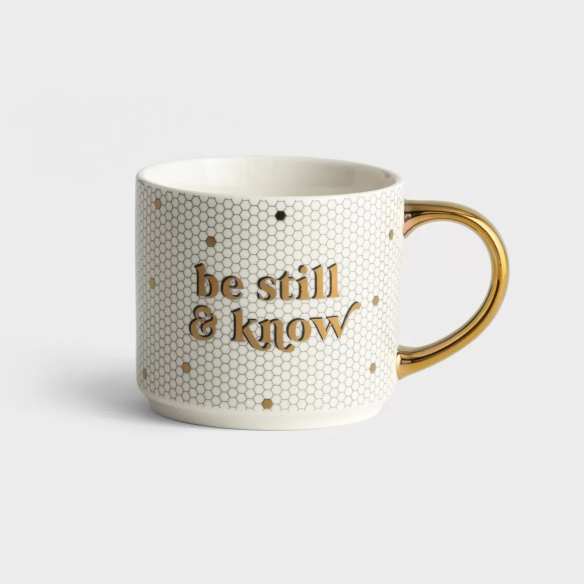 DaySpring Mugs & Drinkware | Mugs & Drinkware>Be Still & Know - Honeycomb Tile Mug