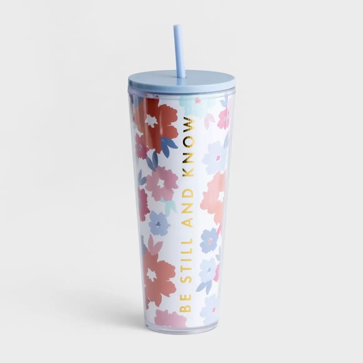 DaySpring Mugs & Drinkware | Mugs & Drinkware>Be Still And Know - Straw Tumbler