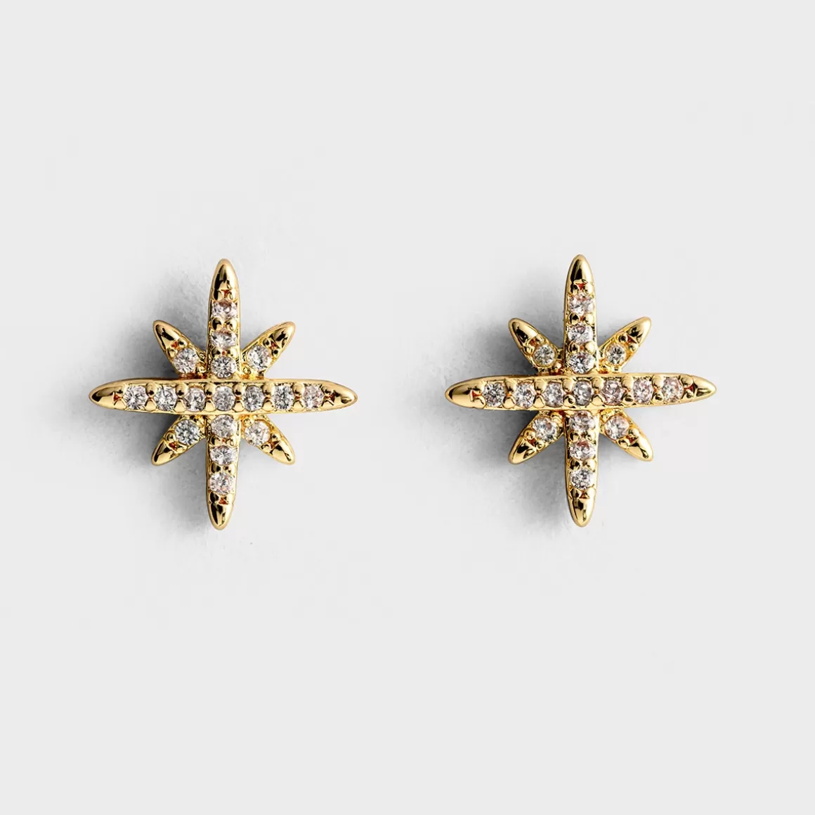 DaySpring Jewelry>Be the Light - Rhinestone Starburst Stud Earrings