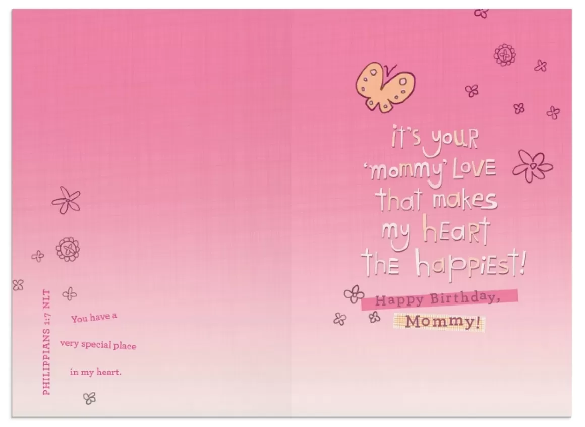 DaySpring Greeting Cards | Birthday>Birthday - Mom - Hugs and Kisses - 1 Premium Card