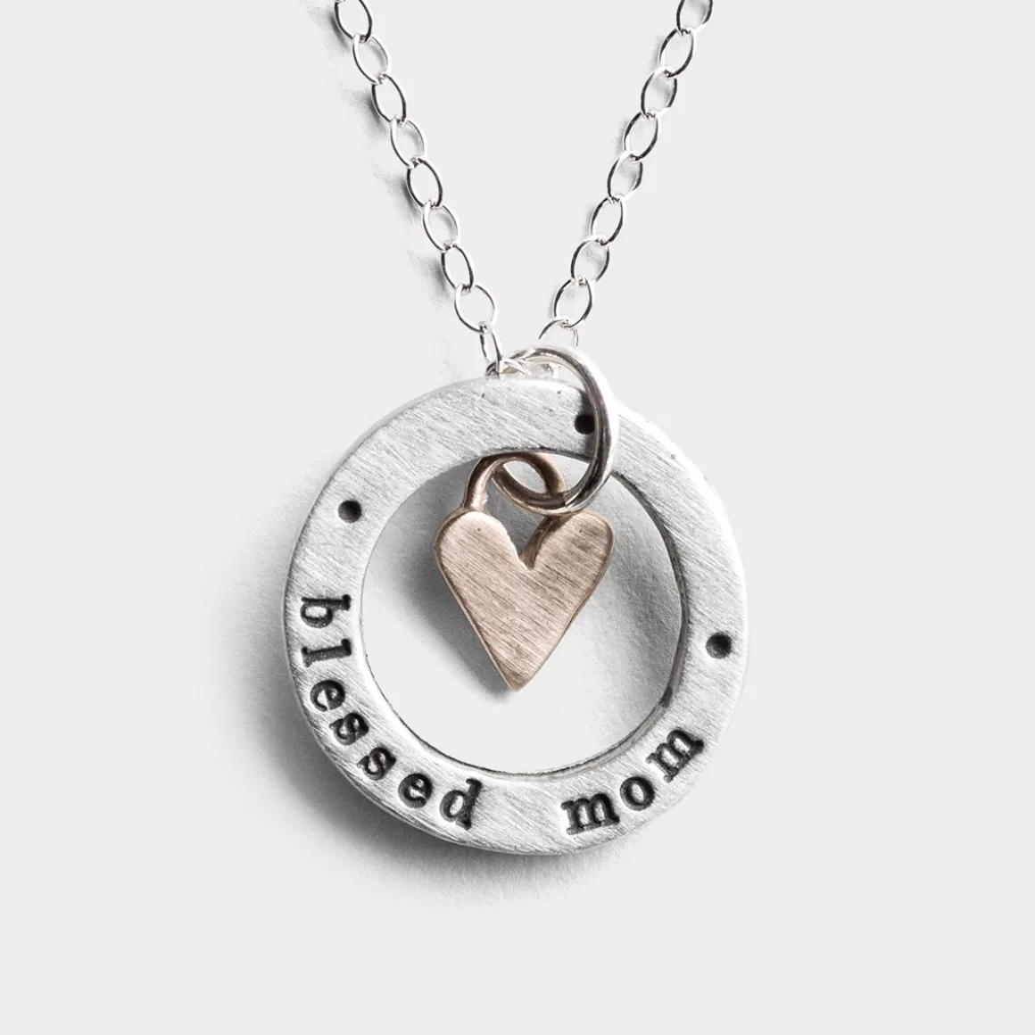 DaySpring Jewelry>Blessed Mom - Pewter Pendant Necklace