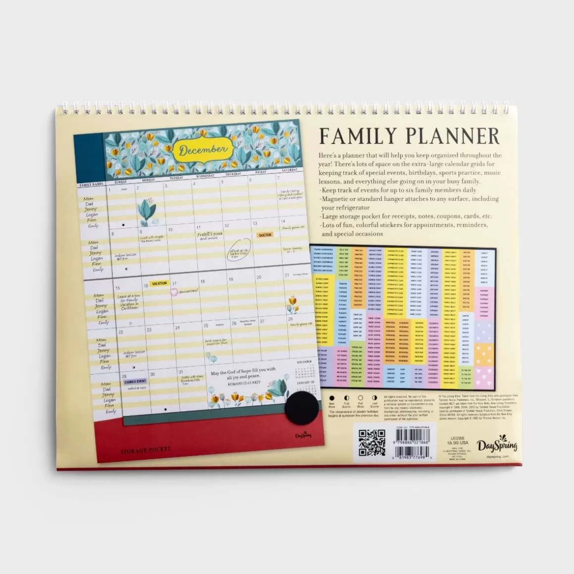 DaySpring Calendars & Planners>Blessing Upon Blessing - 2024 12-Month Inspirational Family Planner