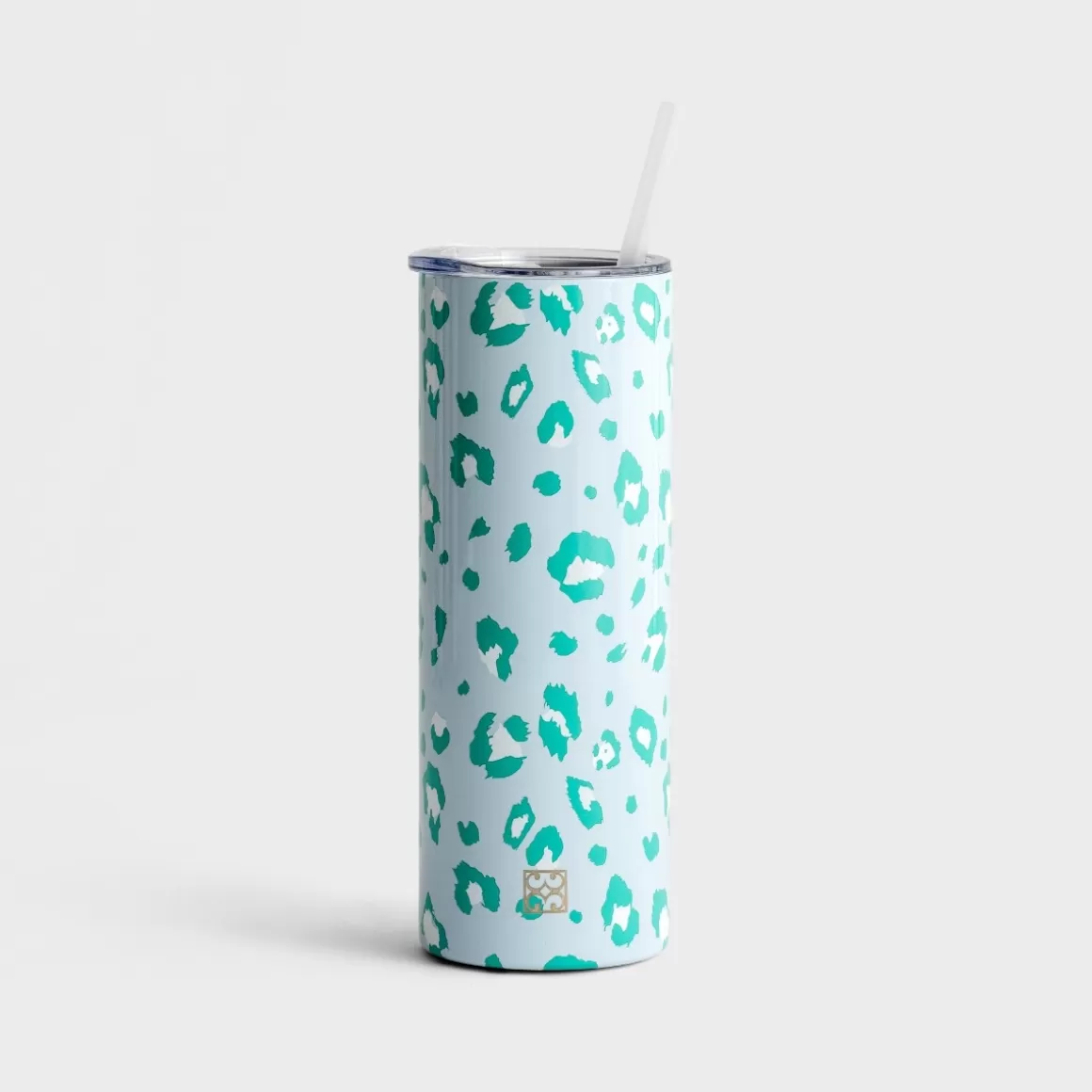 DaySpring Mugs & Drinkware | Mugs & Drinkware>Cheetah Time - Skinny Stainless Tumbler with Lid and Straw