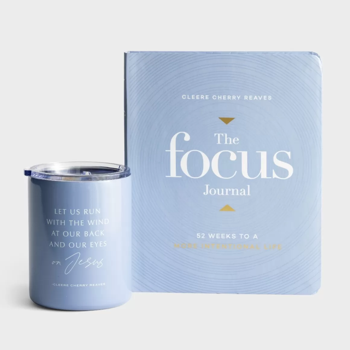 DaySpring Gifts for Her | Gift Sets>Cleere Cherry Reaves - Focus Tumbler and Journal Gift Set