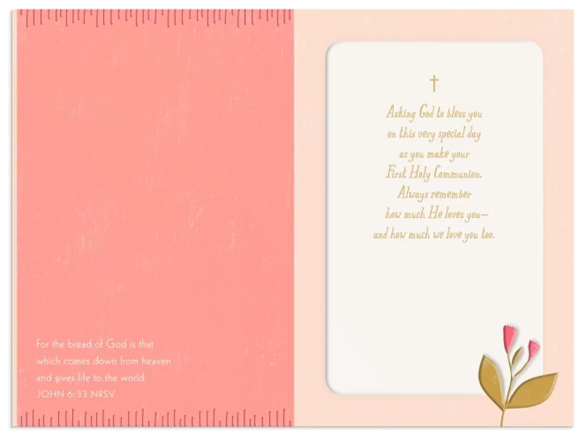 DaySpring Greeting Cards>Communion - Granddaughter - A Precious Gift - 1 Premium Card