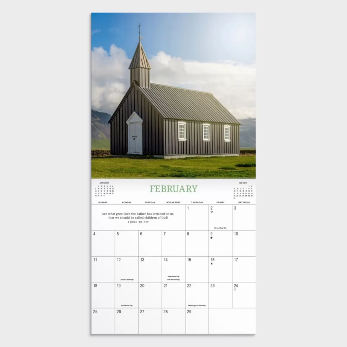 DaySpring Calendars & Planners>Country Churches 2024 Wall Calendar