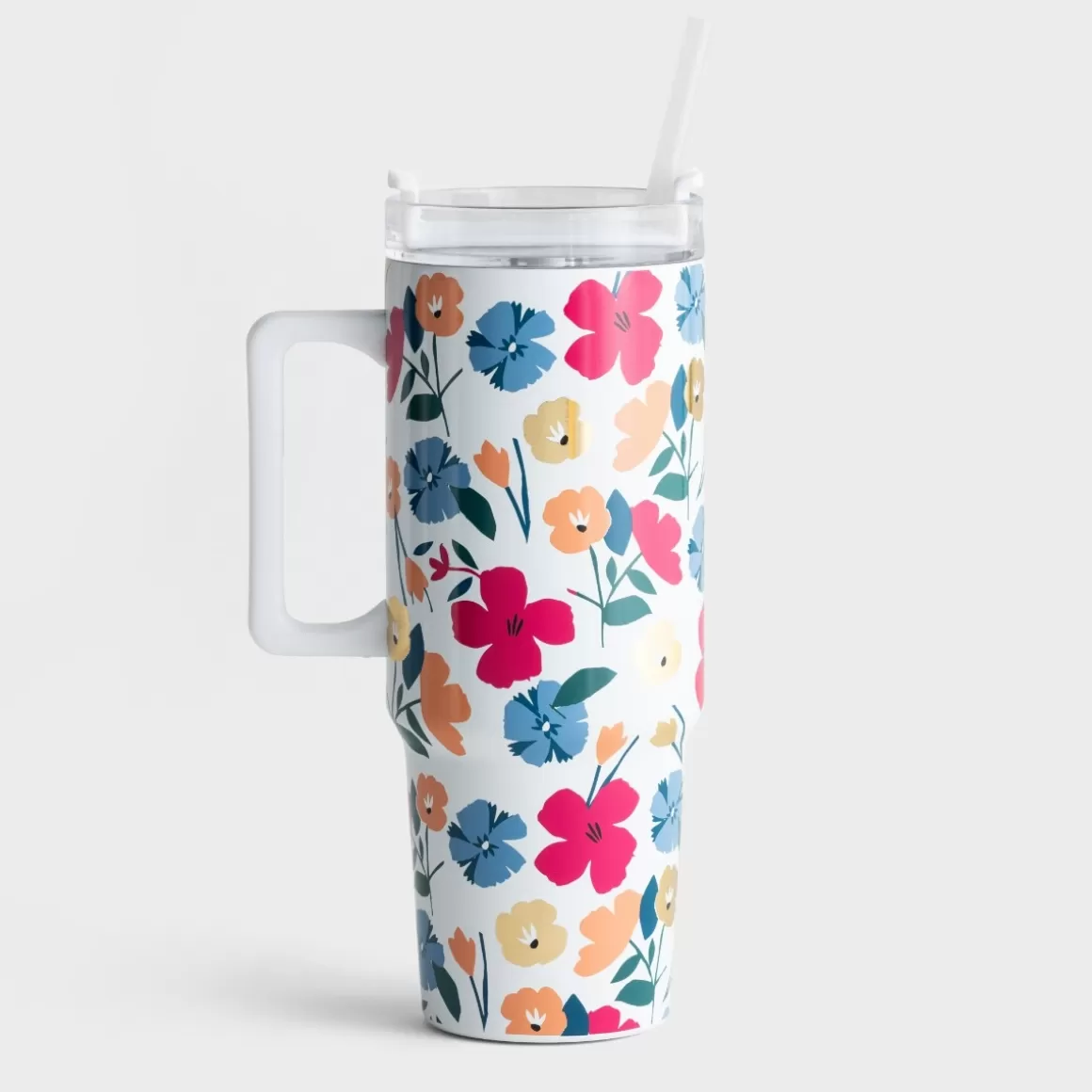 DaySpring Mugs & Drinkware | Mugs & Drinkware>Curved Handled Tumbler - Darling Daisy