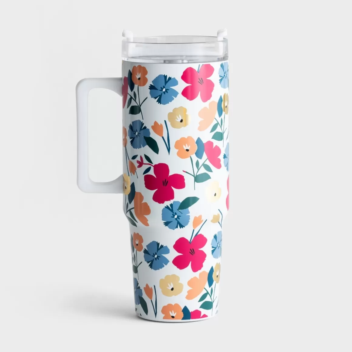 DaySpring Mugs & Drinkware | Mugs & Drinkware>Curved Handled Tumbler - Darling Daisy