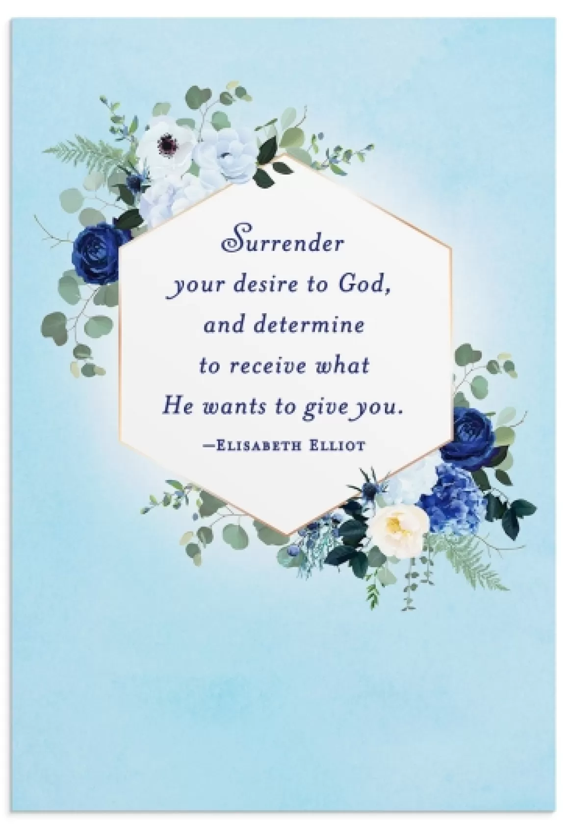 DaySpring Encouragement | Boxed Cards>Elisabeth Elliot - Encourage - Blue Florals - 12 Boxed Cards