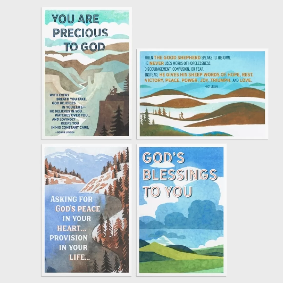 DaySpring Encouragement | Boxed Cards>Encourage - Peaceful Destinations - 12 Boxed Cards, KJV