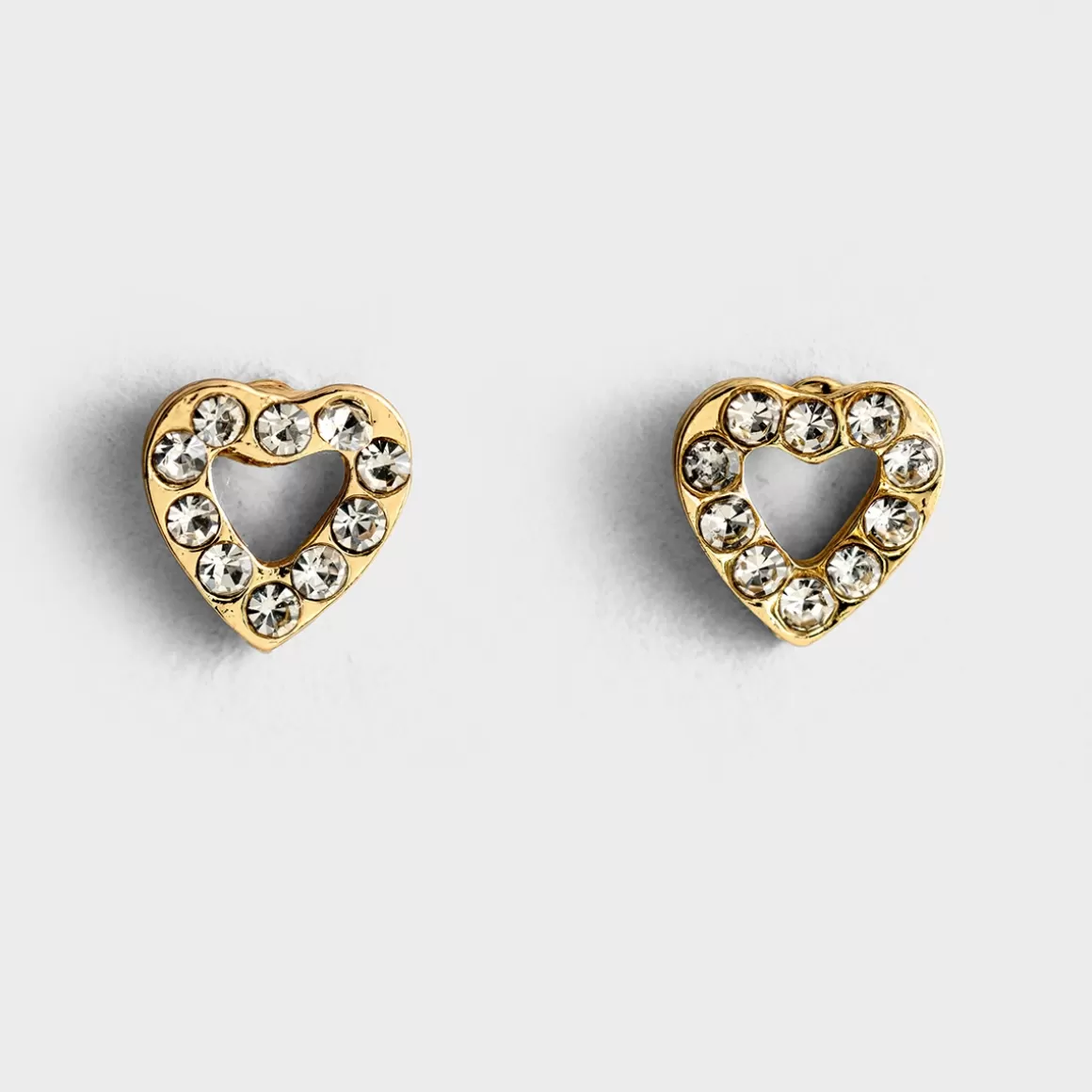 DaySpring Jewelry>Everlasting Love - Rhinestone Heart Stud Earrings