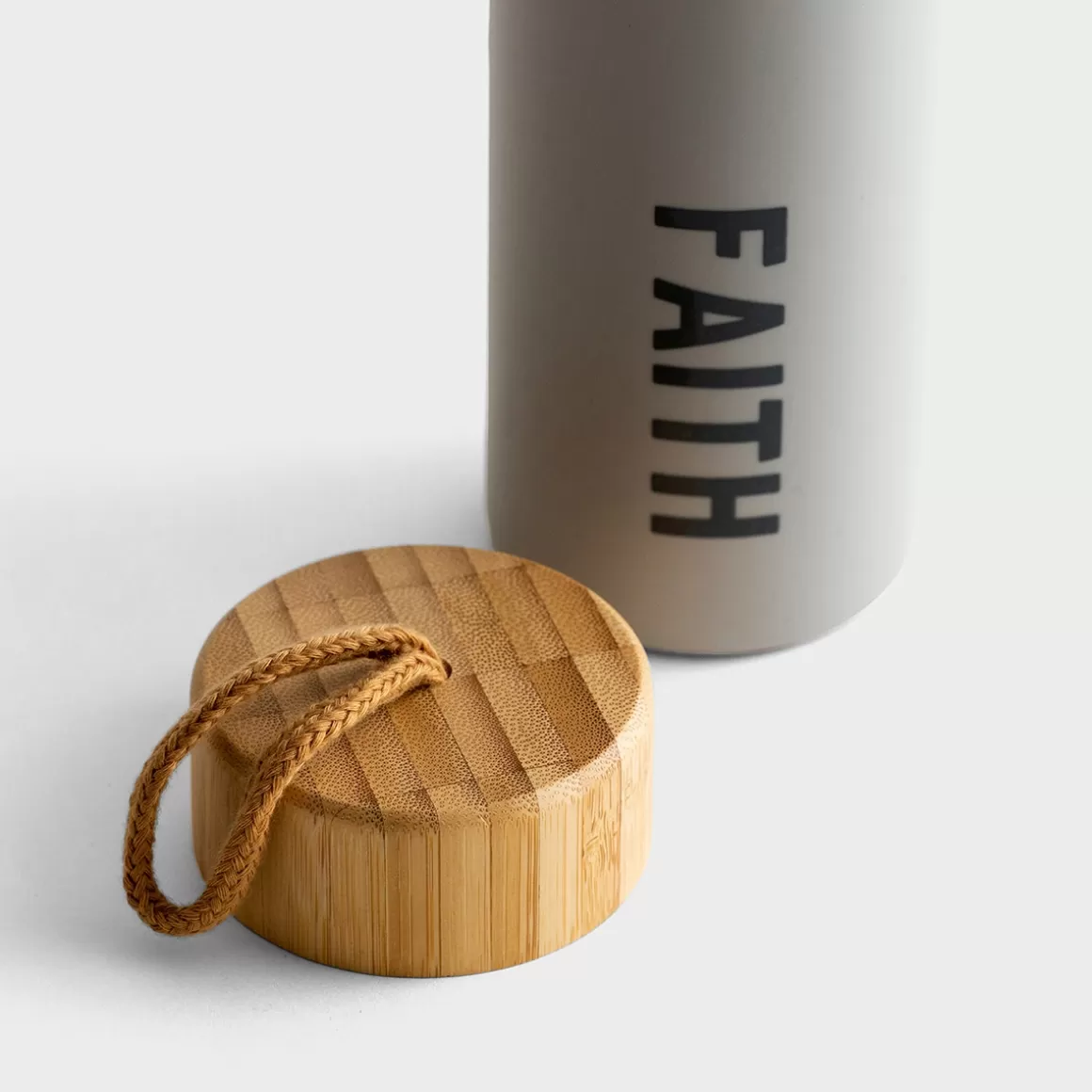 DaySpring Mugs & Drinkware | Mugs & Drinkware>Faith - Glass Water Bottle with Bamboo Lid