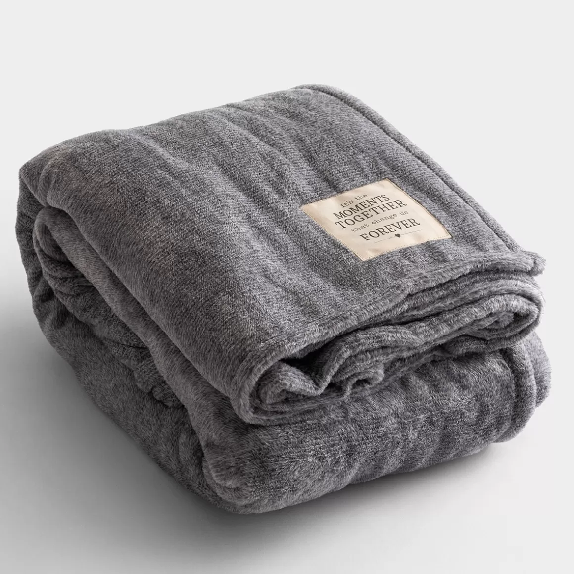 DaySpring Blankets>Family Moments Together - Large Fleece Gray Blanket