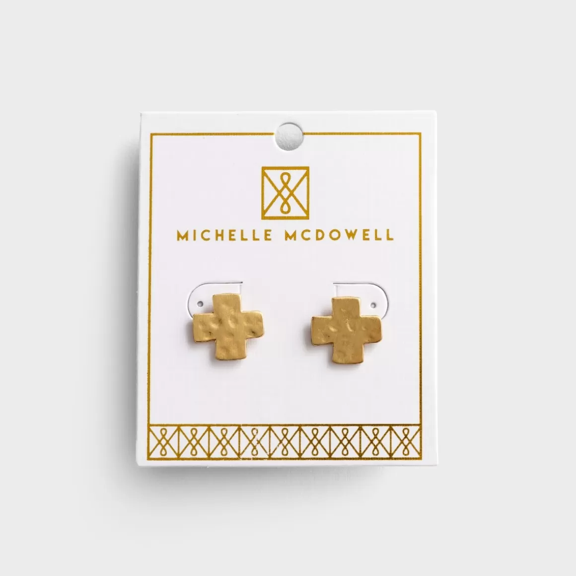 DaySpring Jewelry>Finn - Gold Cross Stud Earrings