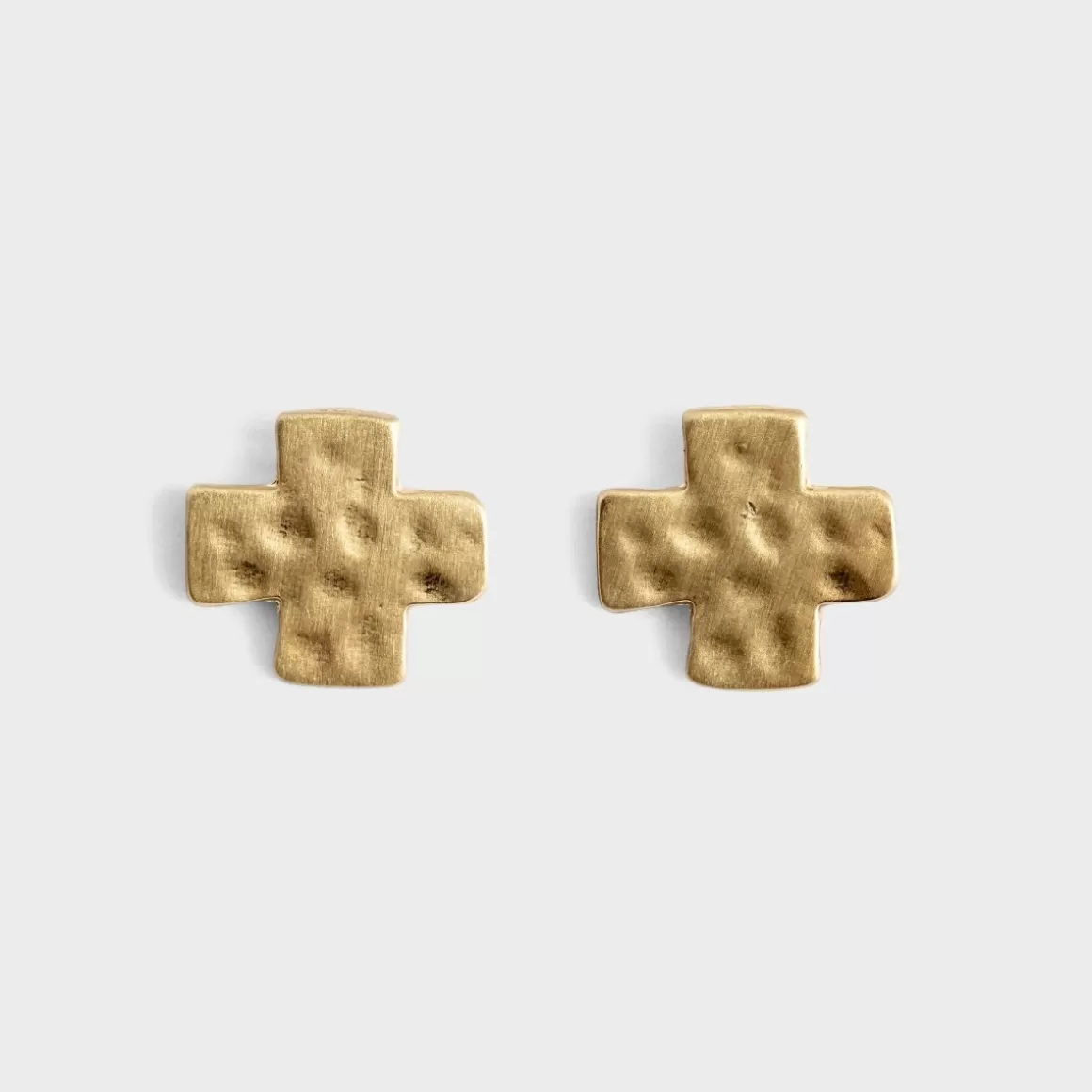 DaySpring Jewelry>Finn - Gold Cross Stud Earrings