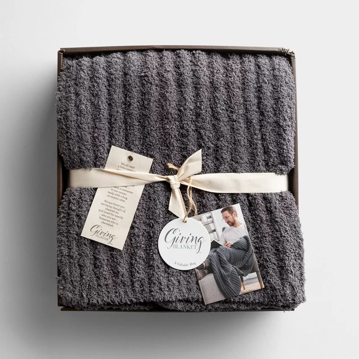 DaySpring Blankets | Gifts for Grandparents>Giving Blanket for Men - Dark Gray