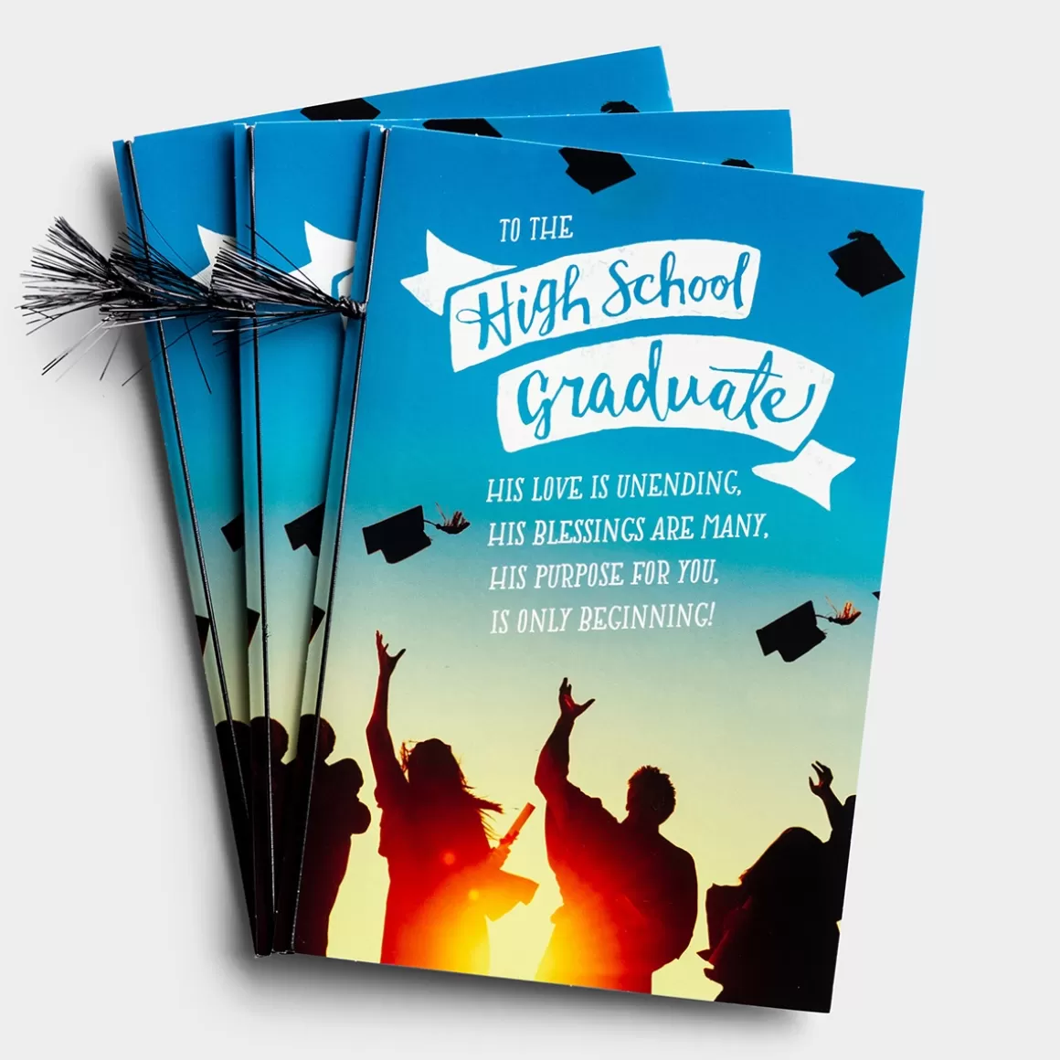 DaySpring Graduation>Graduation - High School - Only Beginning - 3 Premium Cards