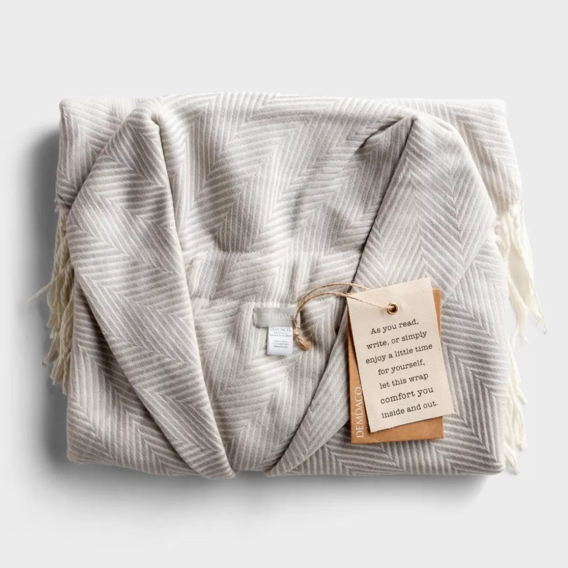 DaySpring Blankets | Apparel & Accessories>Gray/ Cream Blanket Wrap