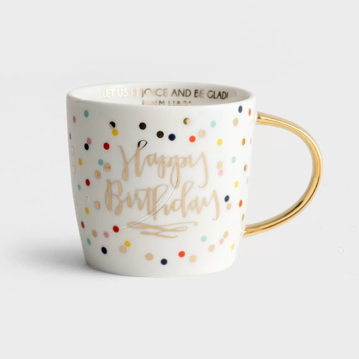 DaySpring Mugs & Drinkware | Mugs & Drinkware>Happy Birthday - Ceramic Mug with Gold Handle