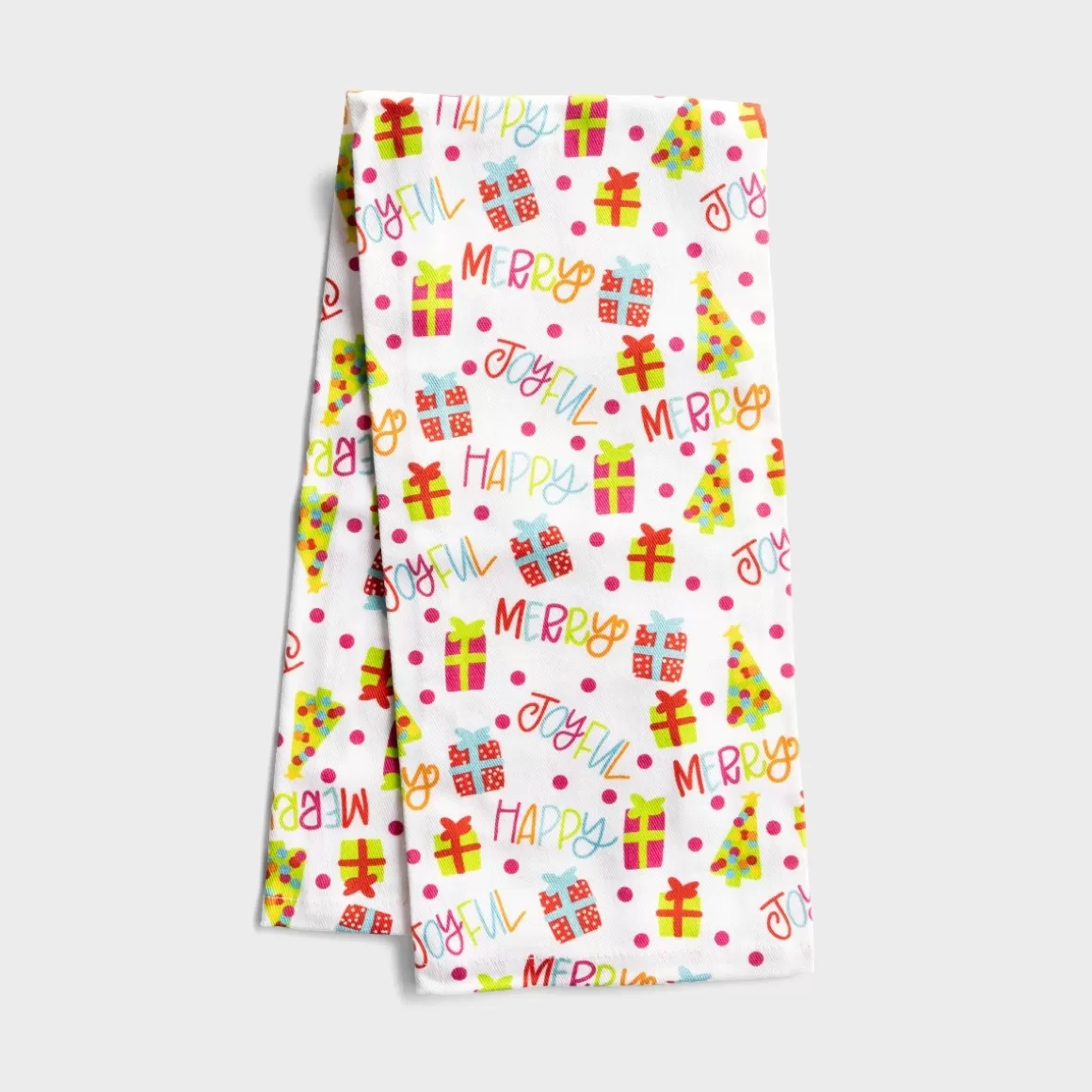 DaySpring Gifts for Friends>Happy Merry Joyful - Christmas Tea Towel