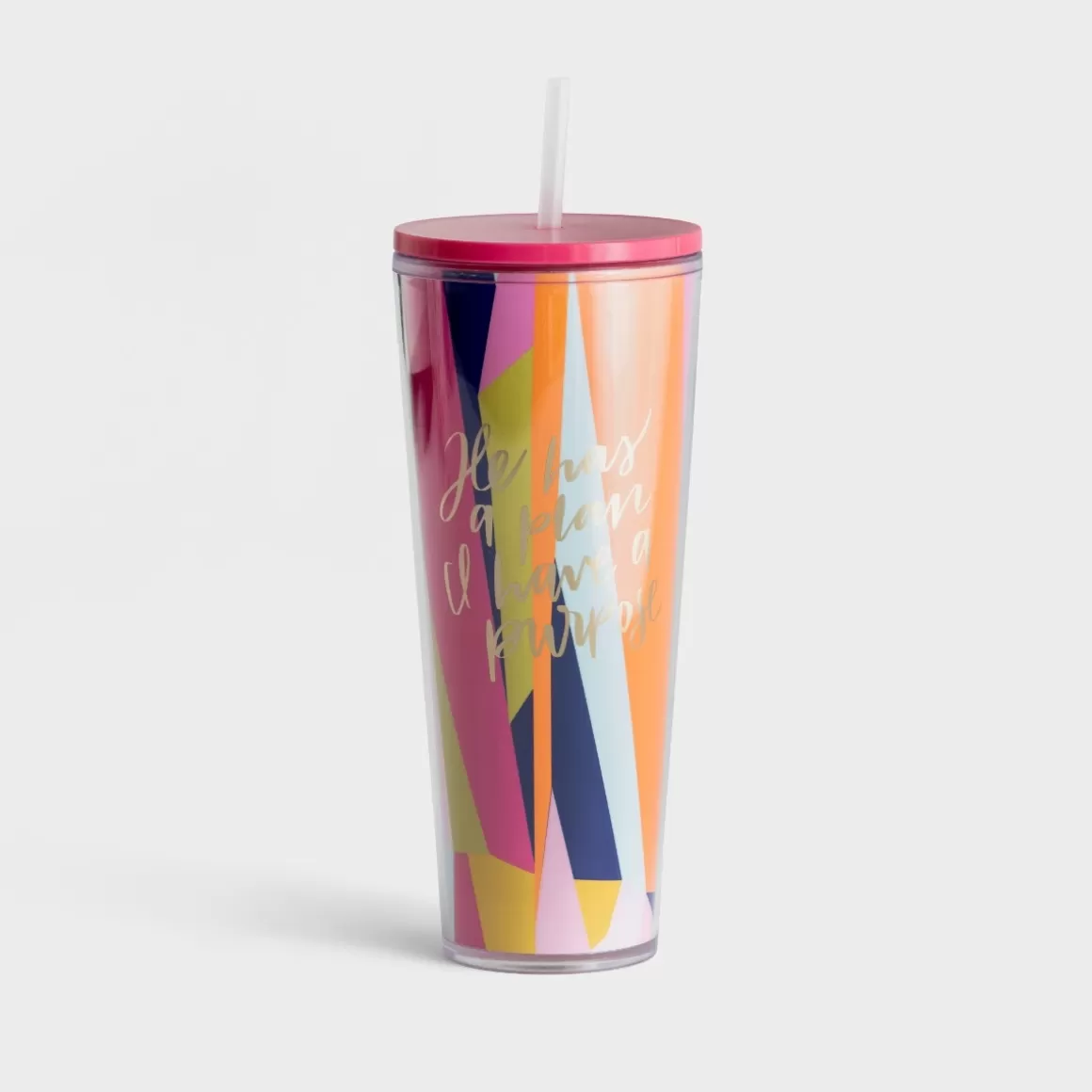 DaySpring Mugs & Drinkware | Gifts for Coworkers>He Has A Plan - Straw Tumbler