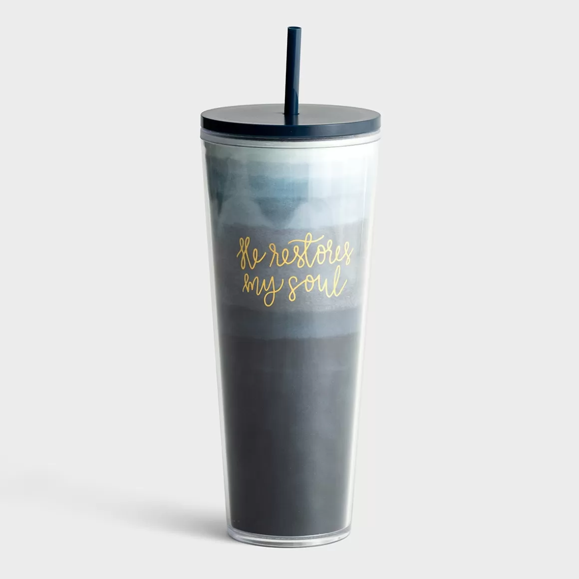 DaySpring Mugs & Drinkware | Gifts for Friends>He Restores My Soul - Straw Tumbler