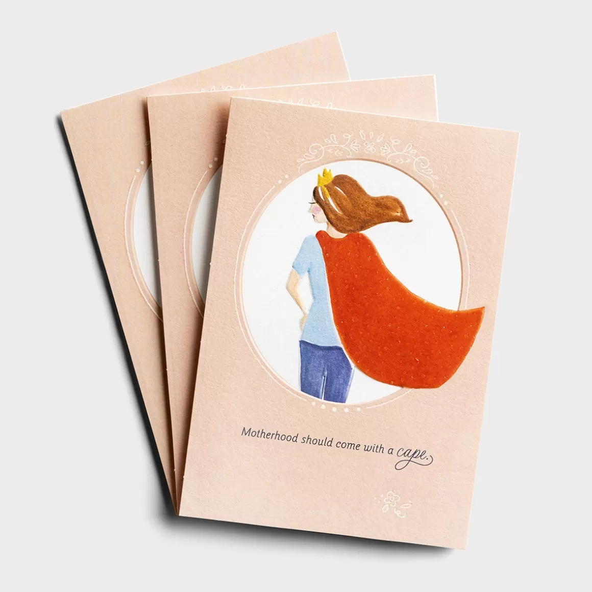 DaySpring Gifts for Friends | Hey Momma!>Hey Momma - A Cape With Sparkles - 3 Greeting Cards