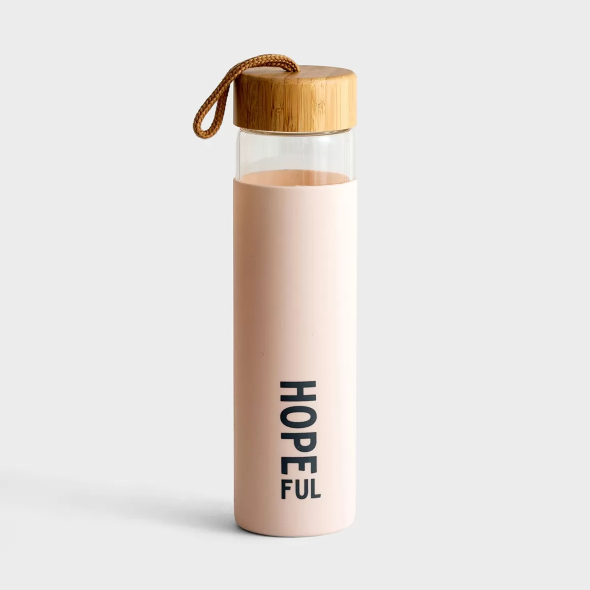 DaySpring Mugs & Drinkware | Mugs & Drinkware>Hopeful - Glass Water Bottle with Bamboo Lid