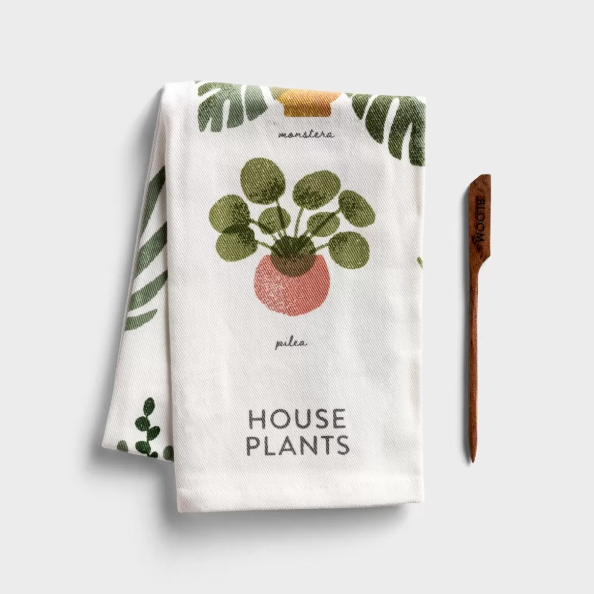 DaySpring Gifts for Coworkers>House Plants Guide - Tea Towel & Garden Stake