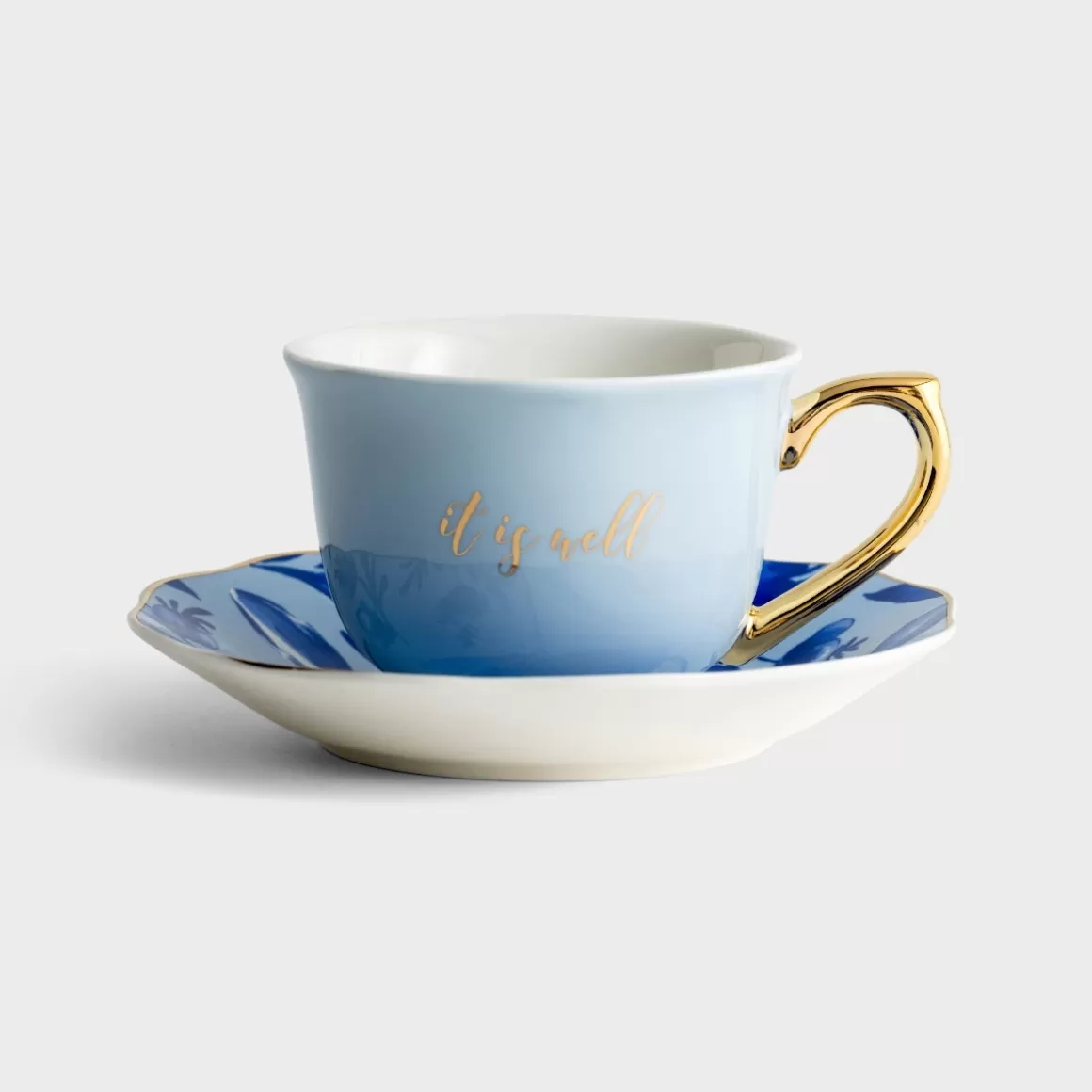 DaySpring Mugs & Drinkware | Gifts for Friends>It Is Well - Tea Cup And Saucer