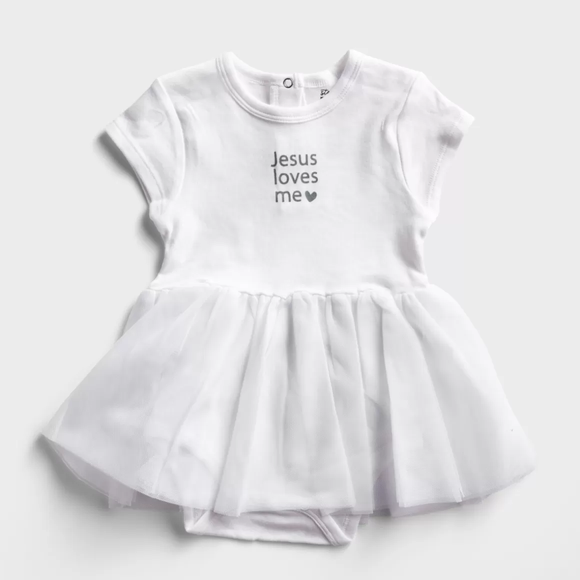 DaySpring Gifts for Kids | Baby Celebrations>Jesus Loves Me Snap shirt Dress for Infants