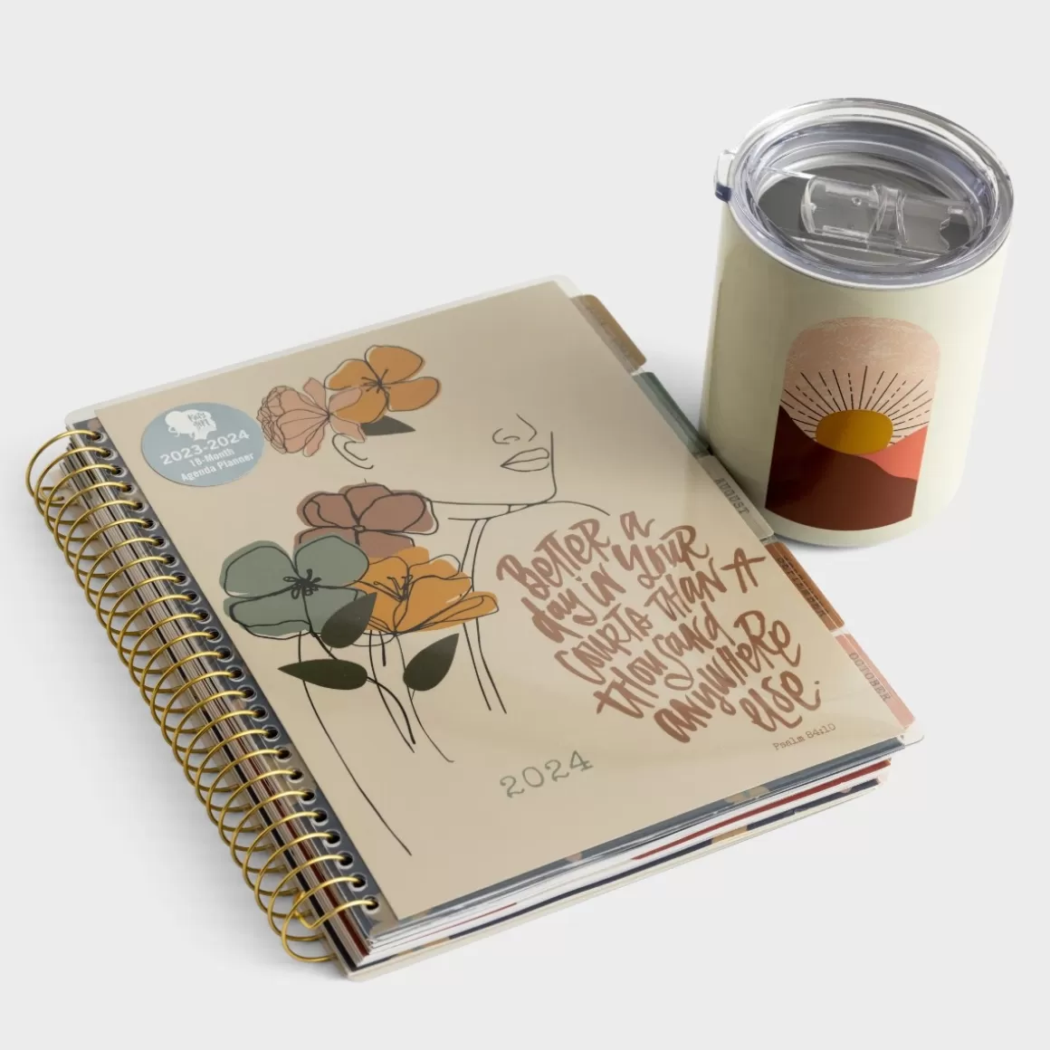 DaySpring Gifts for Her | Gift Sets>Katygirl - 2023-2024 Agenda Planner + Stainless Steel Tumbler - Gift Set