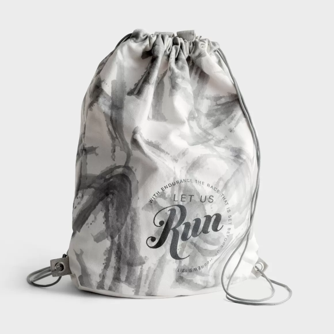 DaySpring Totes, Bags, & More>Let Us Run – Drawstring Bag