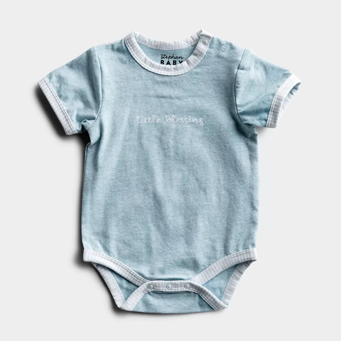 DaySpring Gifts for Kids | Baby Celebrations>Little Blessing - Blue Baby Bodysuit