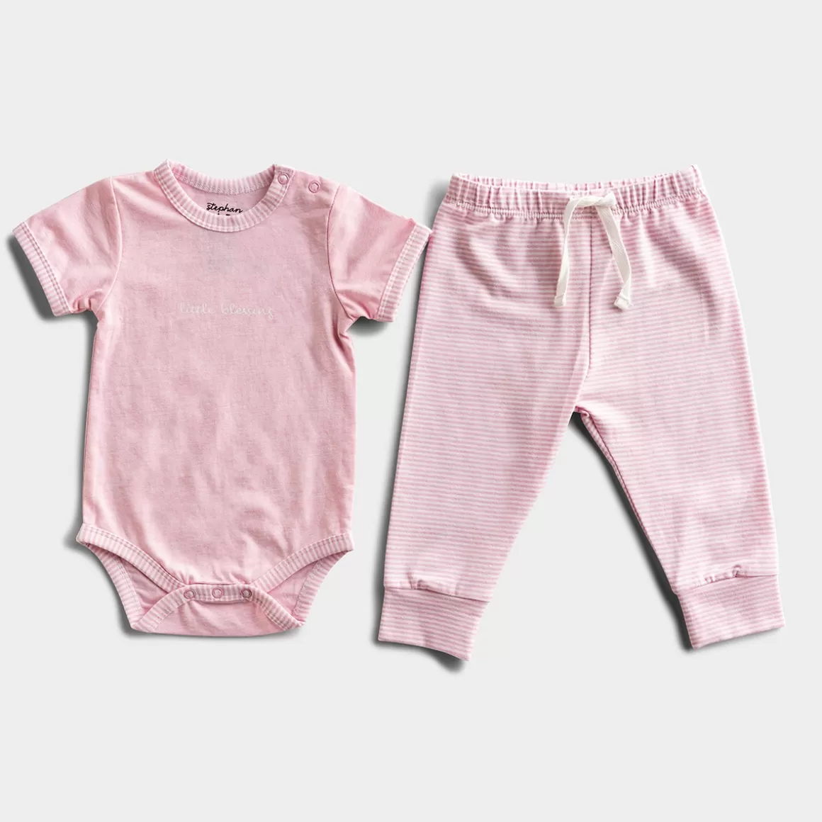 DaySpring Gifts for Kids | Gift Sets>Little Blessing - Pink Striped Baby Outfit