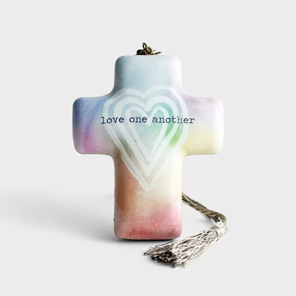 DaySpring Crosses | Office & Desktop>Love One Another - Artful Cross Sculpture