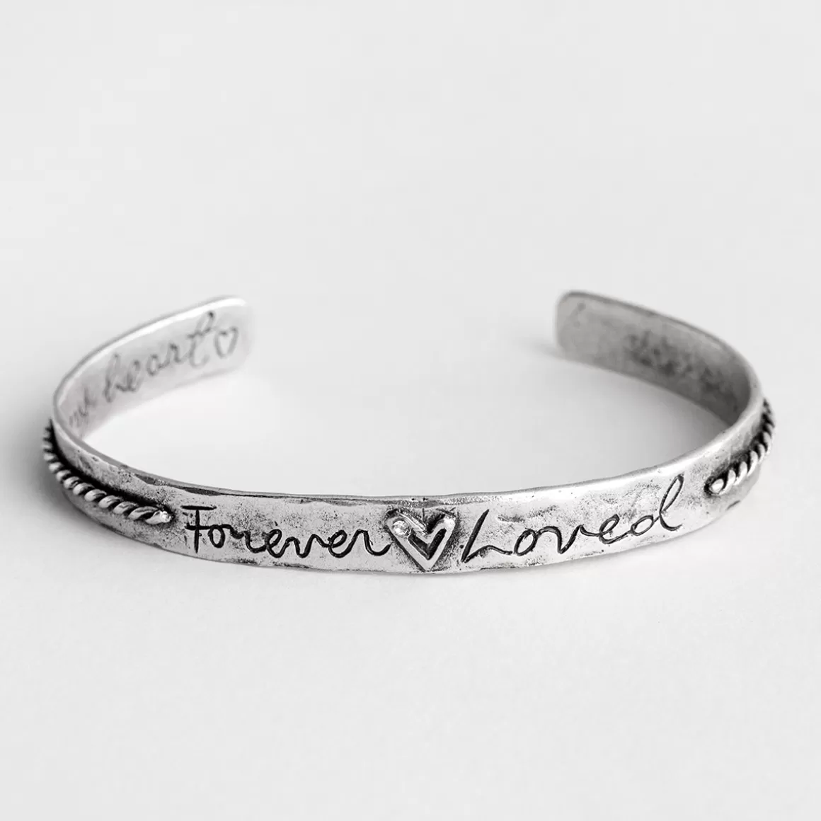 DaySpring Difficult Times | Sympathy>Loving Memories Silver Cuff Bracelet