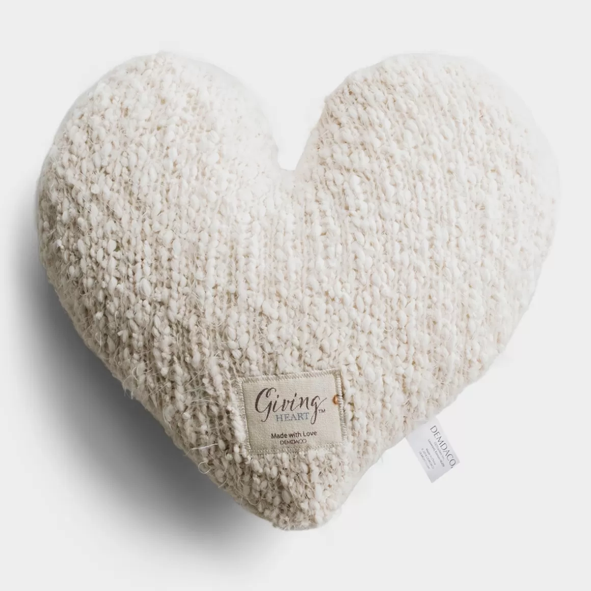 DaySpring Pillows | Difficult Times>Made with Love - Weighted Giving Heart