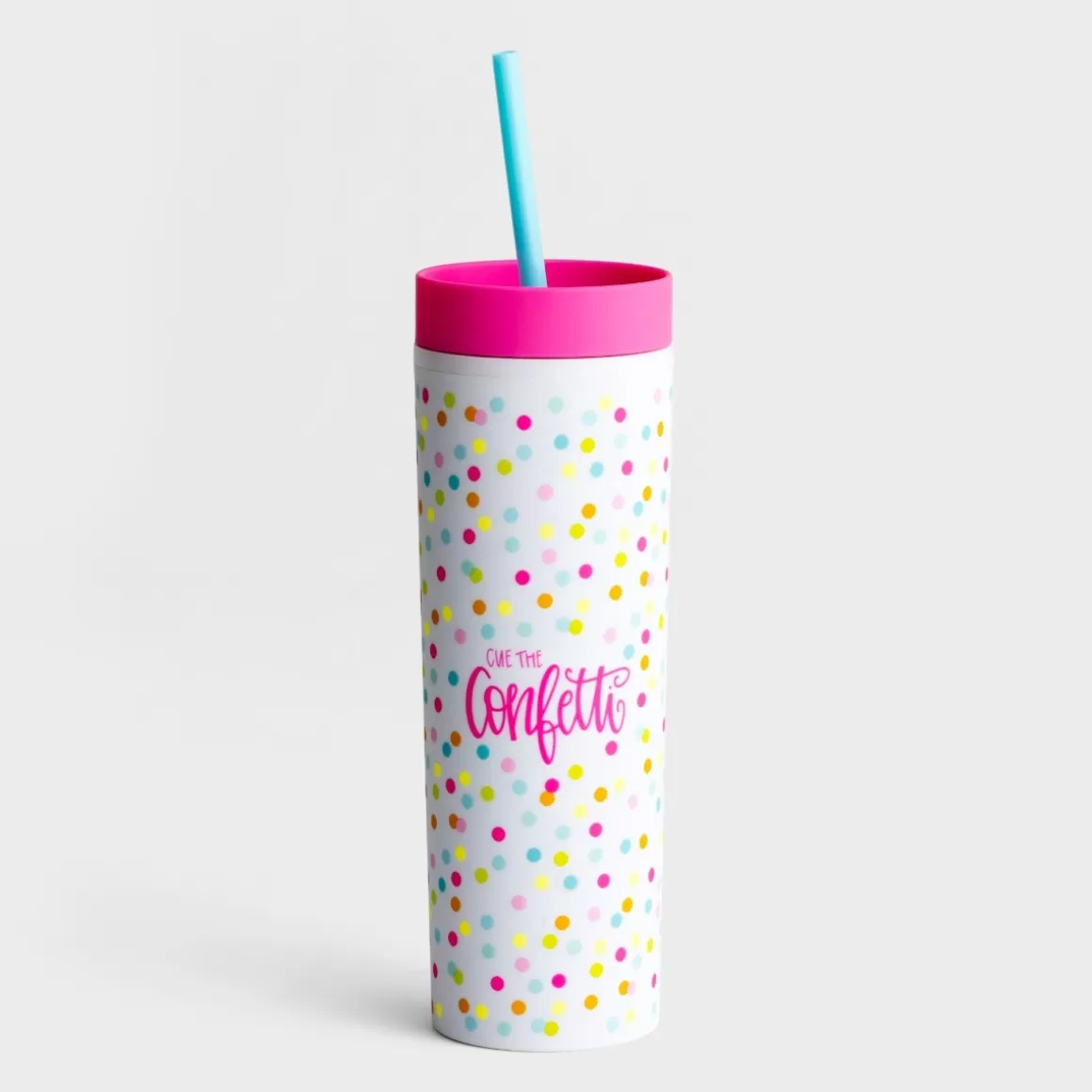 DaySpring Mugs & Drinkware | Mugs & Drinkware>Maghon Taylor - Cue the Confetti - Straw Tumbler