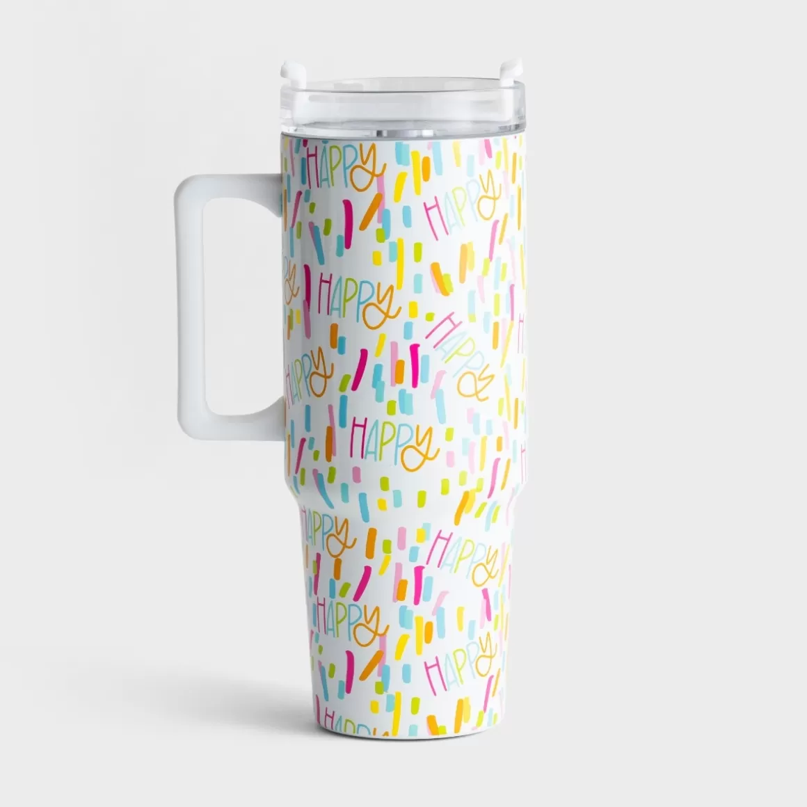 DaySpring Mugs & Drinkware | Mugs & Drinkware>Maghon Taylor - Handled Tumbler - Happy