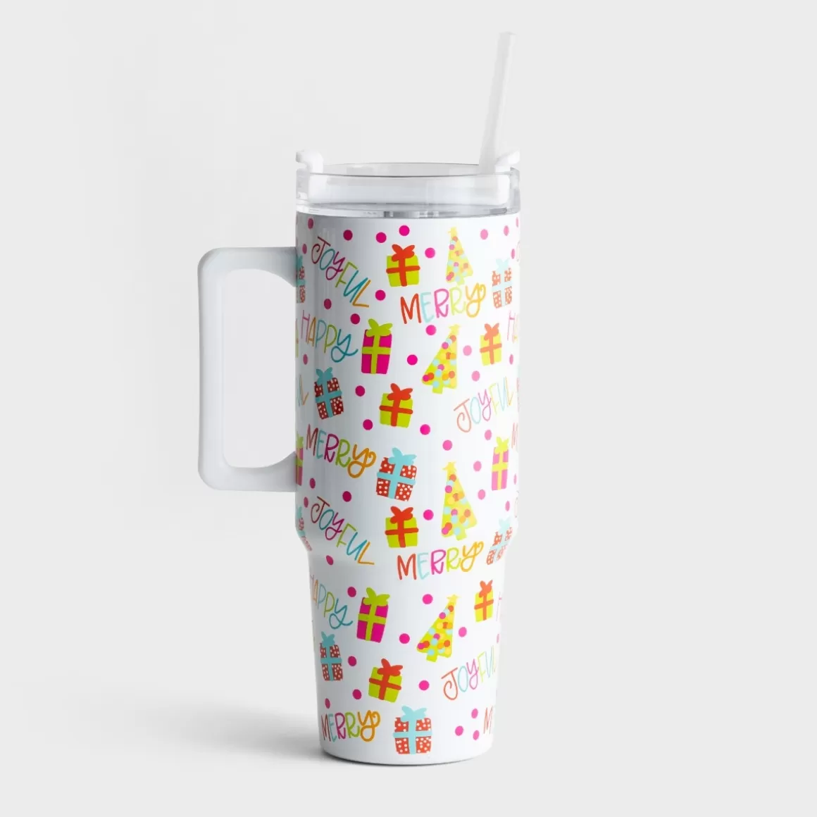 DaySpring Gifts for Coworkers | Gifts for Friends>Maghon Taylor - Handled Tumbler - Happy and Joyful