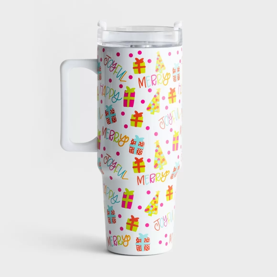 DaySpring Gifts for Coworkers | Gifts for Friends>Maghon Taylor - Handled Tumbler - Happy and Joyful