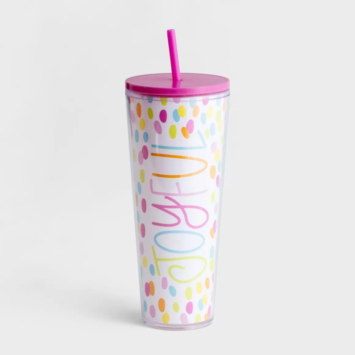 DaySpring Mugs & Drinkware | Mugs & Drinkware>Maghon Taylor - Joyful - Straw Tumbler