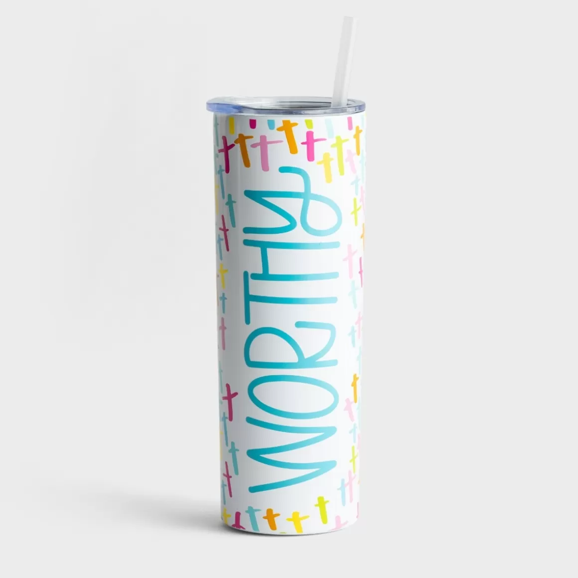 DaySpring Mugs & Drinkware | Mugs & Drinkware>Maghon Taylor - Skinny Stainless Tumbler - Worthy