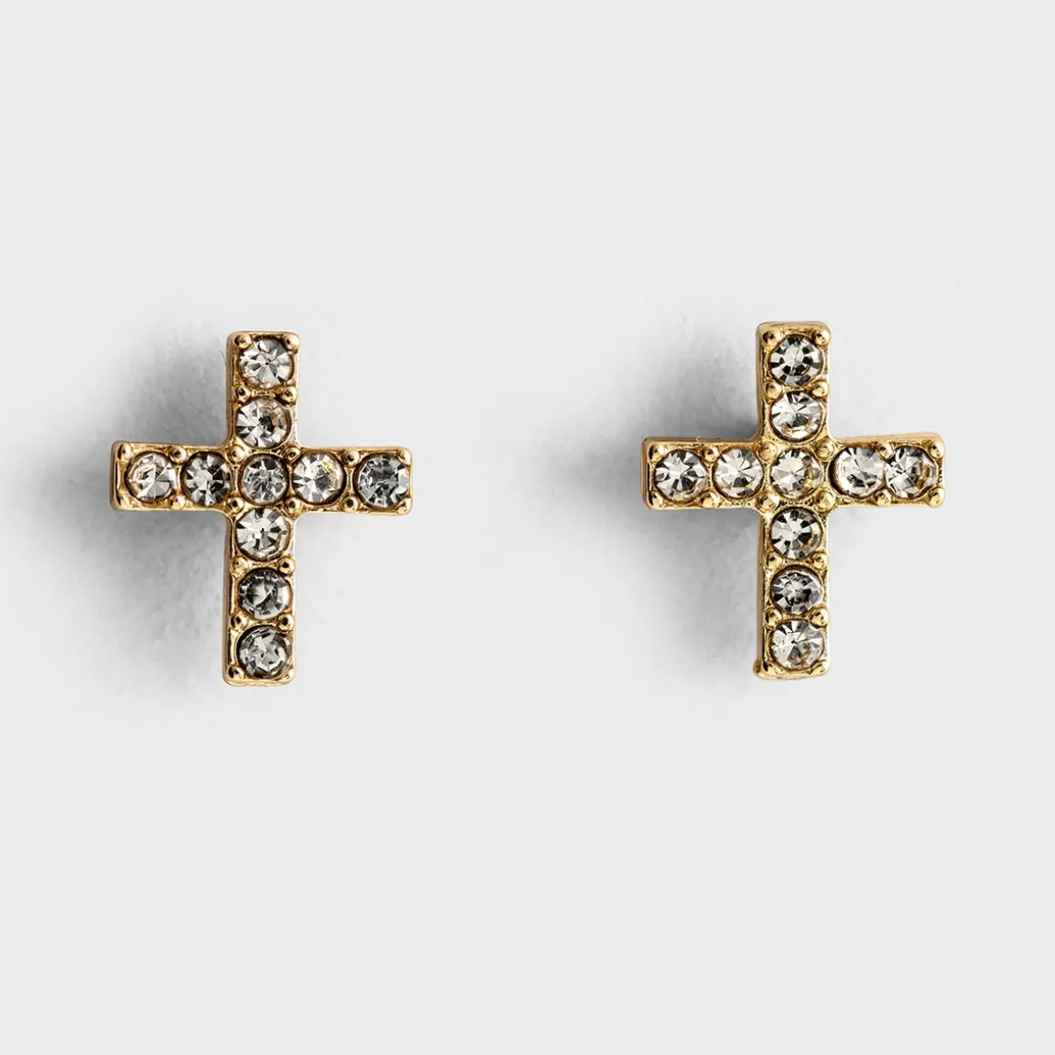 DaySpring Gifts for Friends | Gifts for Her>May God Bless You - Rhinestone Cross Stud Earrings